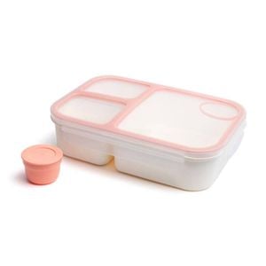 LocknLock 1.5L To-Go 3-Compratment Airtight Bento Box Lunchbox - Pink