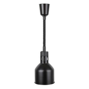Apuro Retractable Heat Lamp Food Warmer Matte Black Finish Commercial Catering Equipment