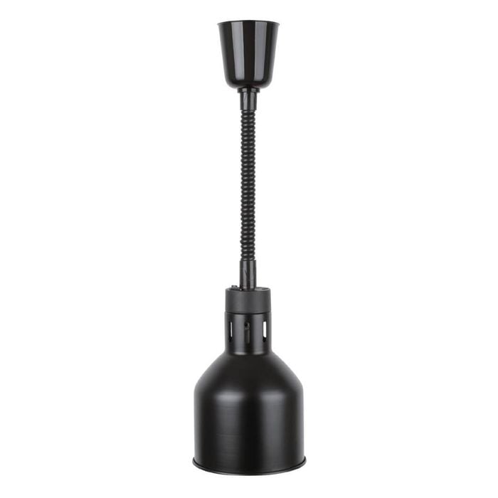 Apuro Retractable Heat Lamp Food Warmer Matte Black Finish Commercial Catering Equipment