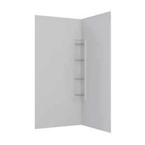 Stein 1000 x 1000 x 2000mm White 2-Sided Corner Moulded Wall Shower Liner 