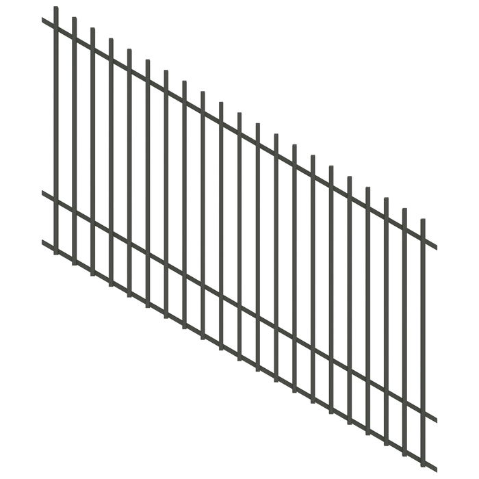 ProtectorAl 1201 - 2400 x 1500mm Woodland Grey Raked 16-30º Radiator Pool Fence Panel