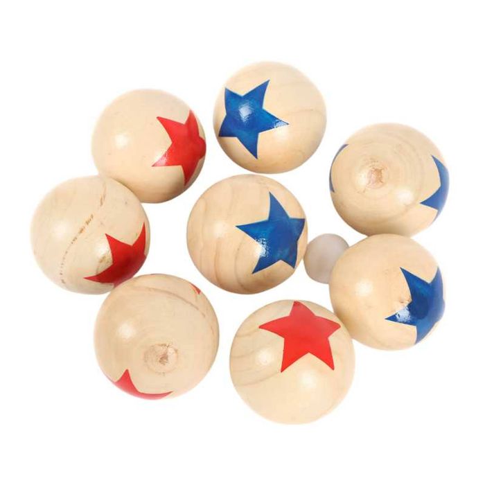 Deluxe 8 Wooden Ball Bowls Bocce Game Set