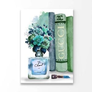 Blue Green Perfume Print 100% Australian Made 90 x 120cm (Acrylic)