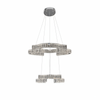 JENGA 2 Tier Crystal Pendant Tri-colour LED (Chrome)