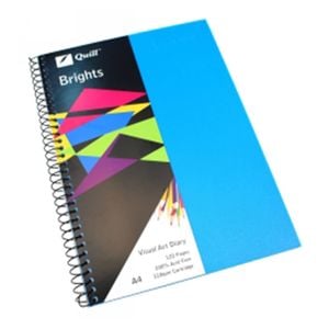 Quill Brights A4 Visual Art Diary 120pg (Marine Blue)