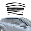 AUSGO Stainless Trim Weather Shields for Toyota Kluger 2021-Onwards Weathershields Window Visors Wind Deflectors