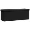 vidaXL Storage Bench Foldable Hallway Bedroom Shoe Bench Storage Black PVC