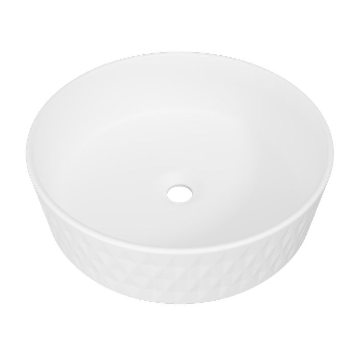 New England Joinery 360mm White Matt Diamond Basin