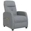 vidaXL Massage Chair Recliner Massage Office Chair Armchair Light Grey Fabric
