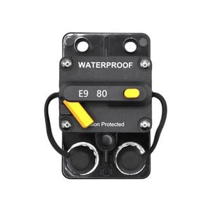 Exotronic 80A Surface Mount Waterproof DC Circuit Breaker - Side by Side