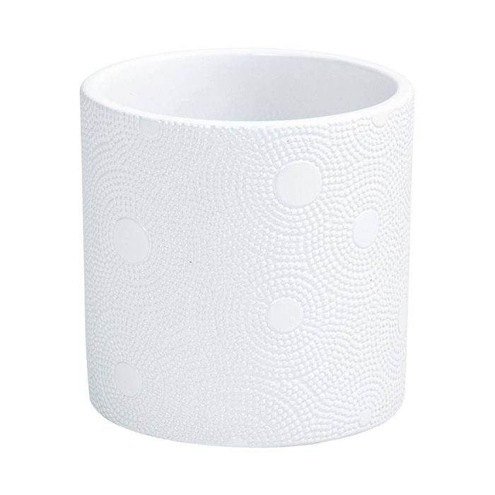 Eden 15cm Gloss White Mono Indoor Ceramic Planter