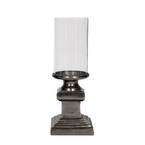 Ssh Collection Lara 29cm Tall Hurricane Lamp - Black Nickel