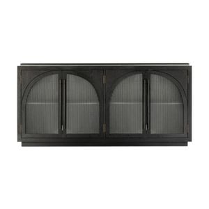 Charles 178cm Sideboard Modern 4 Door Storage Cabinet Unit Black