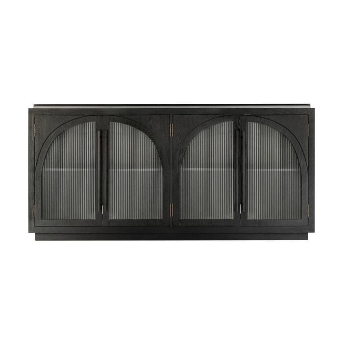 Charles 178cm Sideboard Modern 4 Door Storage Cabinet Unit Black