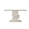 Raimon Furniture Windy Artificial Marble Effect Hallway Console Table White Travertine