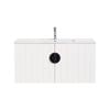 CIBO 900mm White Freshwater Wall Hung Bathroom Vanity With Black Handle