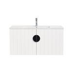 CIBO 900mm White Freshwater Wall Hung Bathroom Vanity With Black Handle