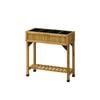 Vegtrug 78 x 32.1 x 80cm Natural Wood Raised Slimline Herb Planter With 4 Pockets - Natural