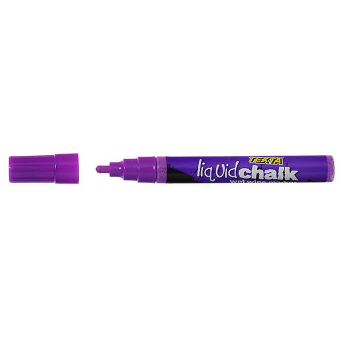 Texta Liquid Chalk Bullet Tip Wet Wipe Marker (Purple)
