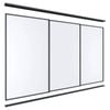 Lugna 2100 x 2701-3600mm Black Melamine Wardrobe Triple Sliding Doors