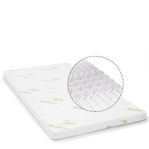 8cm Memory Foam Mattress Topper with Bamboo Cover - Single Size