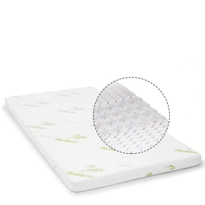 8cm Memory Foam Mattress Topper with Bamboo Cover - Single Size