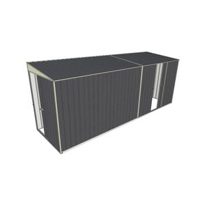 Build-a-Shed 1.5 x 5.2 x 2m Sliding Door Tunnel Shed with Sliding Side Door - Grey