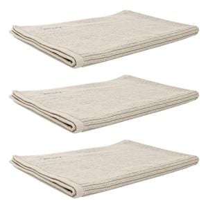 3x Bas Phillips Cairo Ribbed Towel Collection Cotton Bath Mat 78x48cm Desert