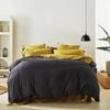 MyHouse Linen Quilt Cover 245X210cm - Charcoal - King