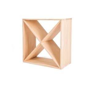 Home Ready 24 Bottle Timber Criss Cross Wine Rack Storage Cellar Organiser