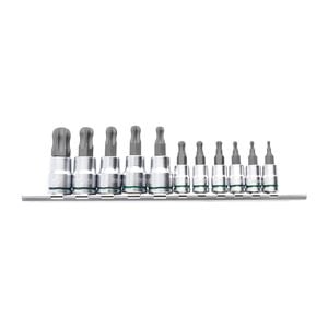 Kincrome 11 Piece 1/4" And 3/8" Drive Short Series Ball-End TORX Socket Set