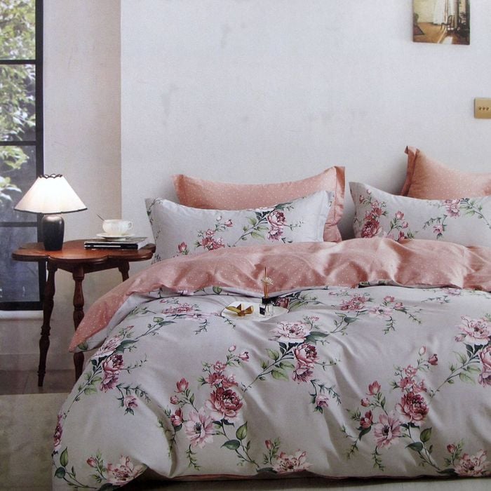 Bloomington 300TC Caterina Reversible Cotton Quilt Cover Set Single