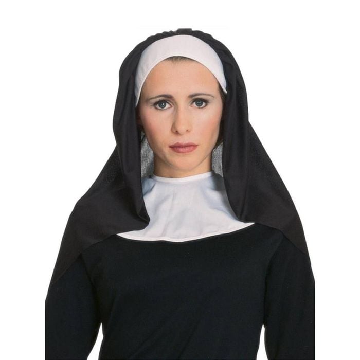 Nun Accessory Kit with Headpiece and Collar One Size Fits Most Adults, ONE-SIZE