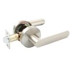 Ikonic Brushed Nickel Passage Contempo Lever Set