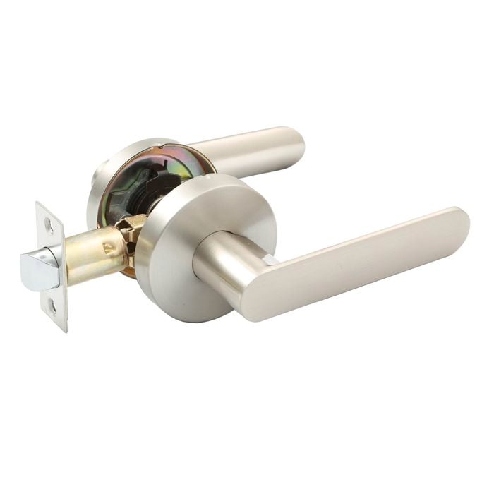 Ikonic Brushed Nickel Passage Contempo Lever Set