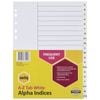 Marbig A-Z Tab Alpha Indices & Dividers (A4) (White)