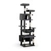 Petzly Cat Tree Tower Scratching Post Scratcher Condo House Bed 180cm Dark Grey