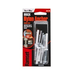 Ramset 5 x 38mm Nylon Anchor Round Heads