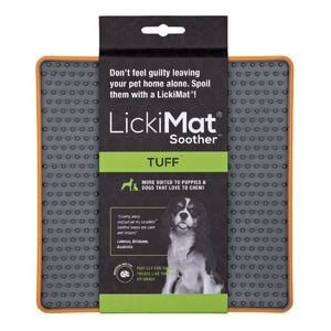 Tuff Orange Soother Lickimat for Dogs & Puppies Oral Health