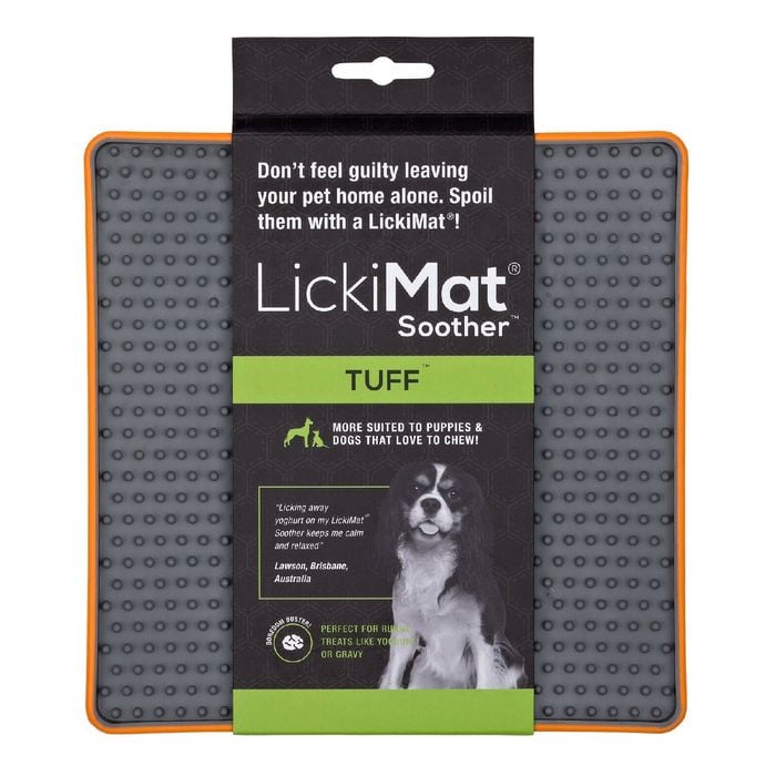 Tuff Orange Soother Lickimat for Dogs & Puppies Oral Health