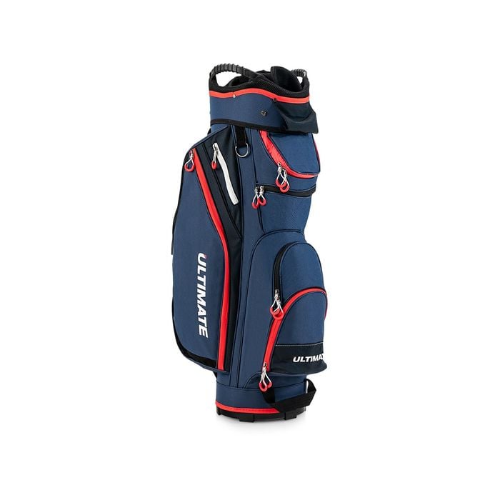 Costway Golf Stand Cart Bag W/14 Dividers&rain Hood Blue
