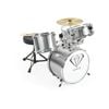 Childrens 4pc Drum Kit - Silver