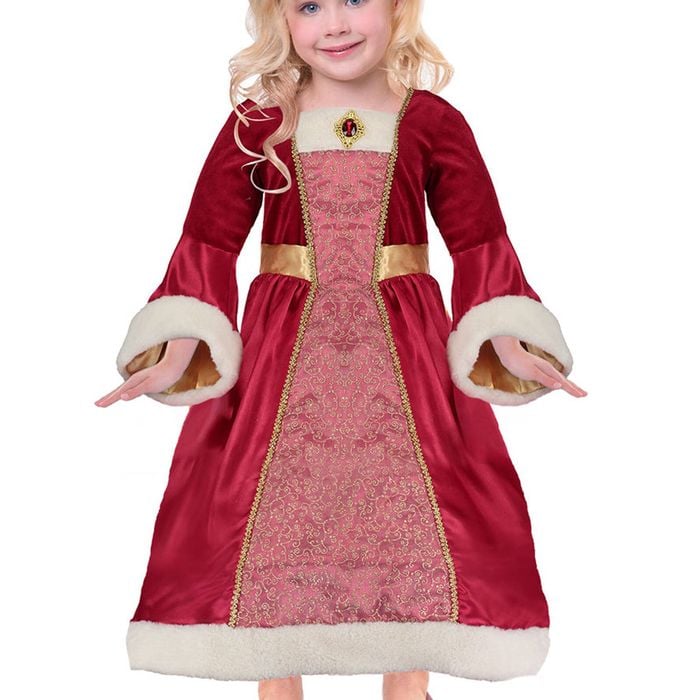 Medieval Girls Red Princess Costume - 6-8