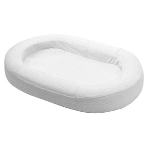 Charlie's Marlo Orthopedic Bolster Boucle Dog Bed White 100x65cm Medium