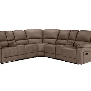 Caetlin PU Leather Recliner Sofa Set - Brown