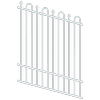 ProtectorAl 350 - 1200 x 1500mm Pearl White Raked Up to 15º Loop And Spear Top Pool Fence Panel