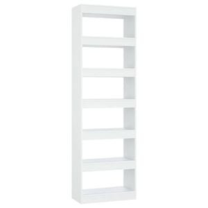 vidaXL Book Cabinet/Room Divider White Bookcase Shelf Rack Storage Organiser