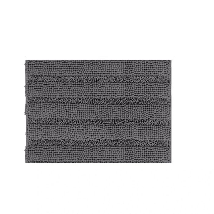 Chenille Bath Mat Runner Non Slip Thick Soft Stripe Design 50 X 81cm