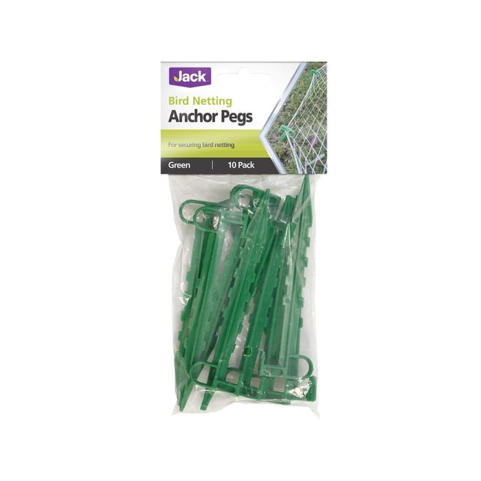 Jack Anti-Bird Net Plastic Peg - 10 Pack