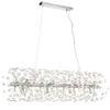 Telbix Lerida Modern Pendant Hanging Lamp Light Metal Crystal Chrome Clear Gloss